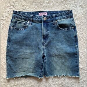Juicy Couture Blue Denim Shorts Size 7/28